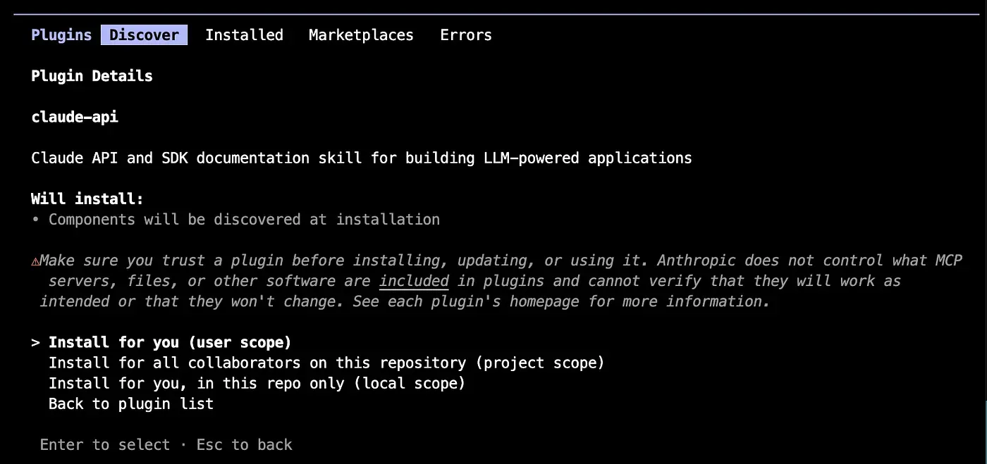 選取所需的 plugin 並決定如何安裝